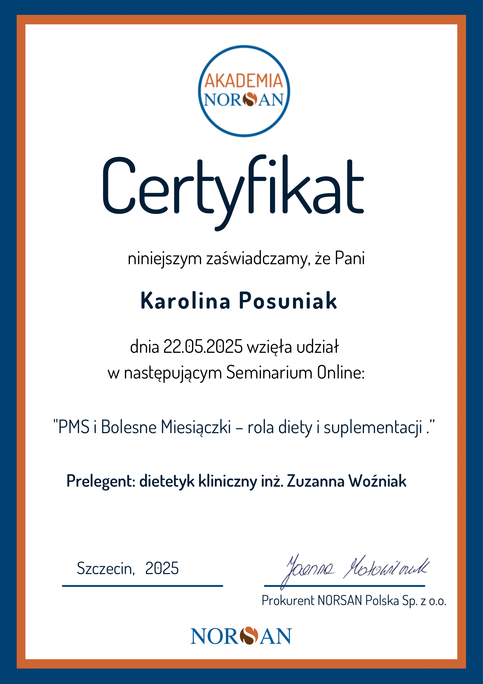 psychodietetyk warszawa oraz online Karolina Posuniak on-line