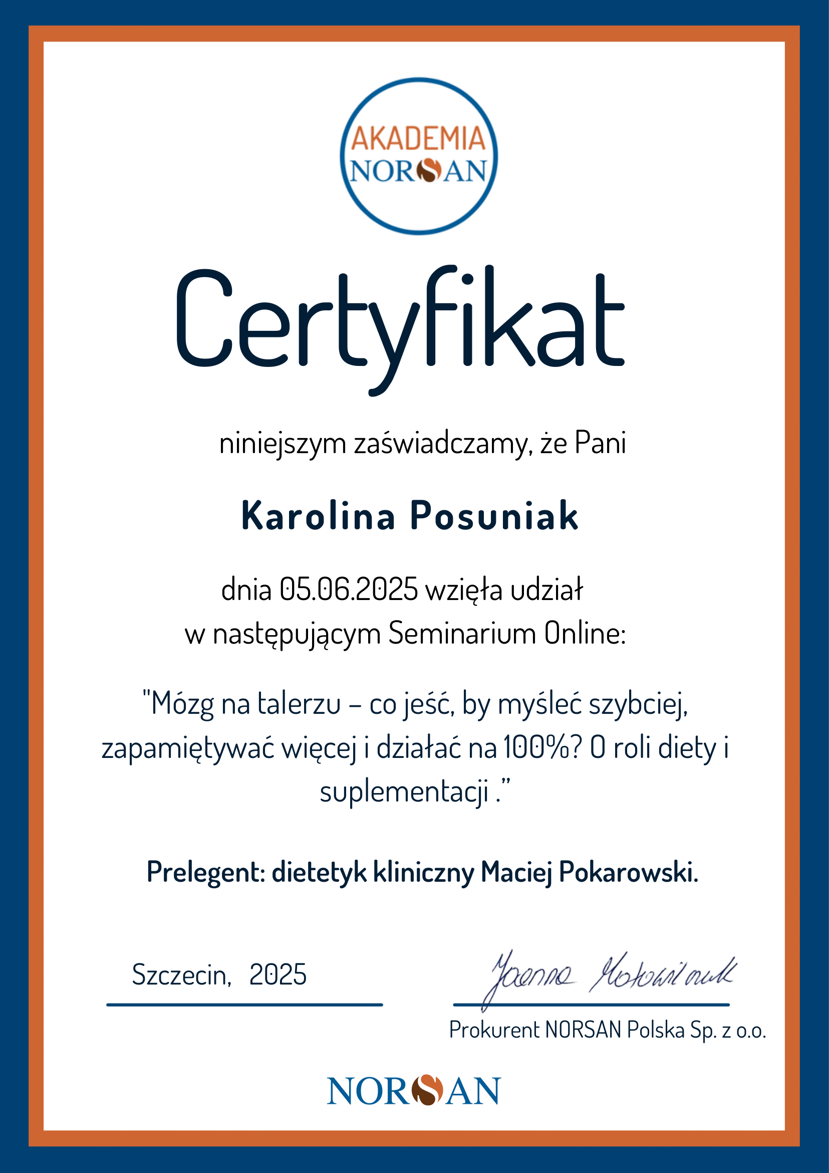 psychodietetyk warszawa oraz online Karolina Posuniak on-line