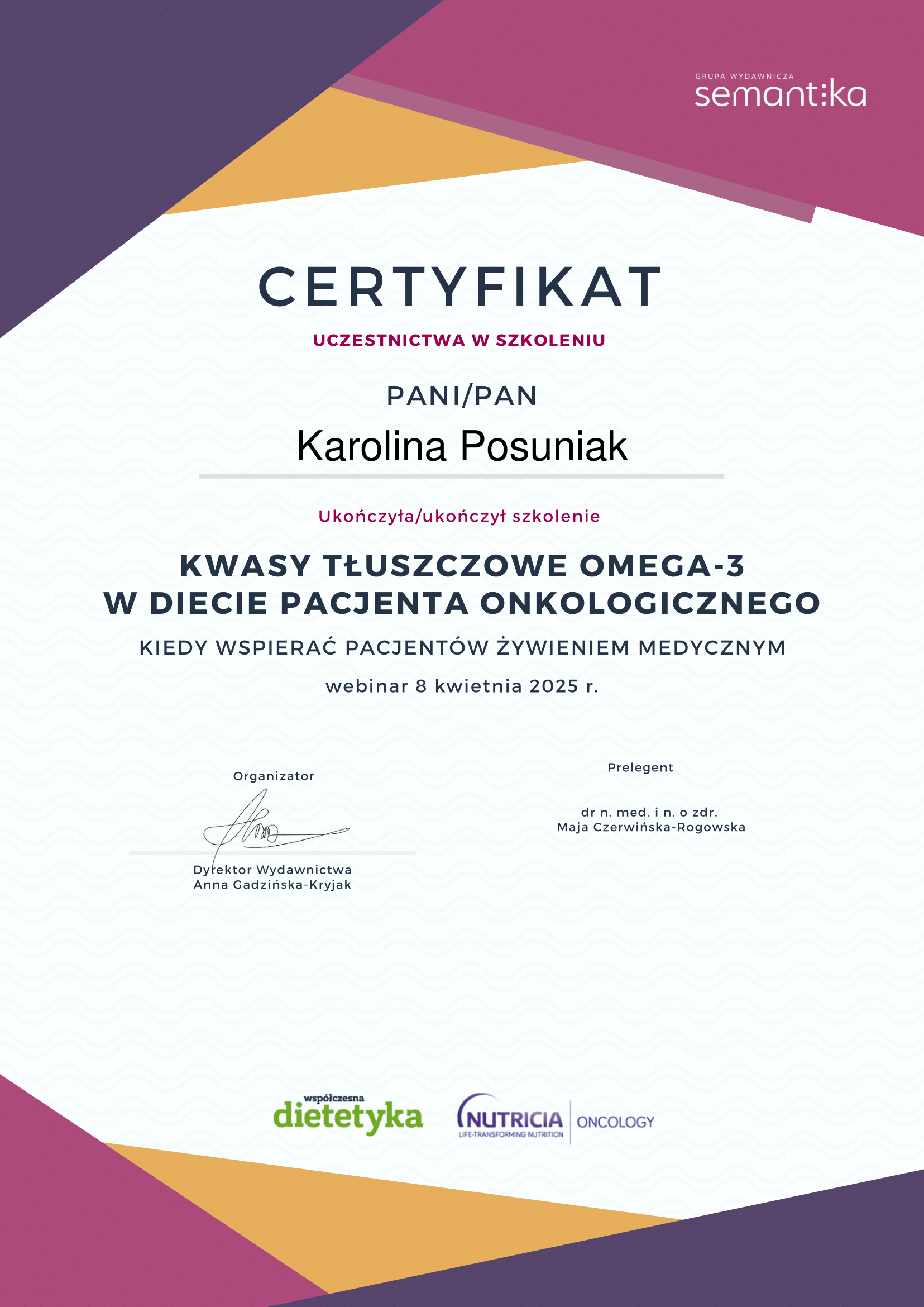 psychodietetyk warszawa oraz online Karolina Posuniak on-line
