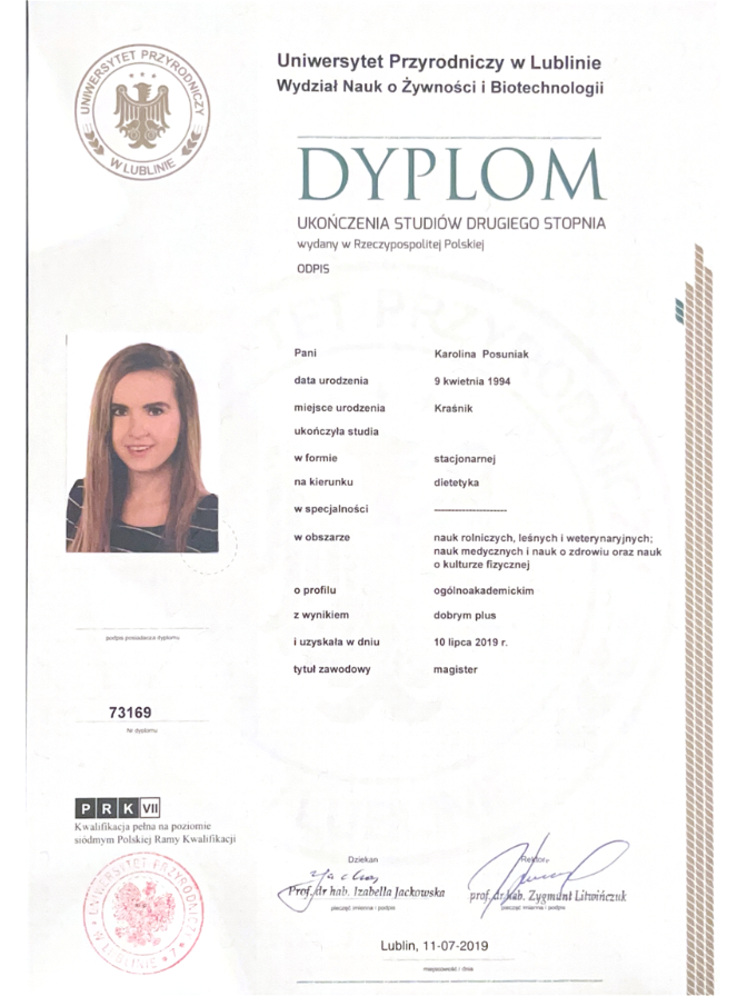 psychodietetyk warszawa oraz online Karolina Posuniak on-line