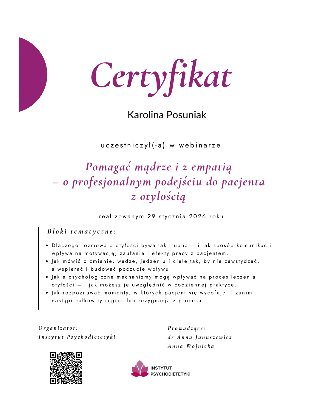 Psychodietetyk Warszawa